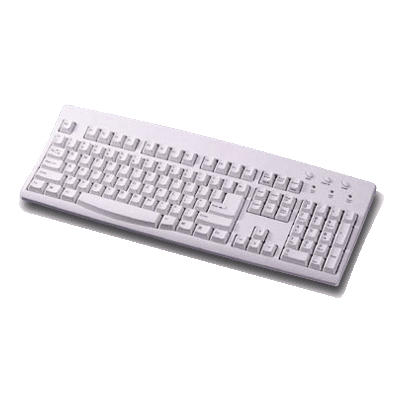 SolidTek Standard Windows Keyboard, PS2, White