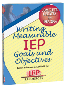 Writing Measurable IEP Goals and Objectives Book Photo