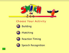 screen shot of Switch On Zoo early learning software