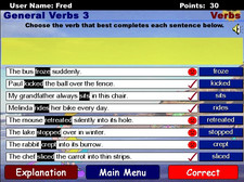 SuperSpell Grammar 1 literacy software screen shot
