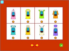 screen shot of Mini Musical Monsters early learning music software to teach musical concepts such as melody, rhythm, pitch, tempo, and timbre