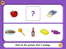 screen shot of Memory Skills switch accessible early learning education software