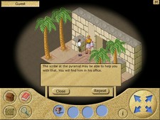 screen shot of Arcventure The Egyptians software program about ancient egyptian history, excavation, and pyramids