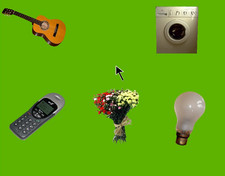 screen shot of Touch It Everyday Objects special education game software