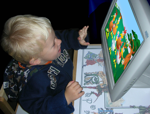 image of child using TeachTown Basics